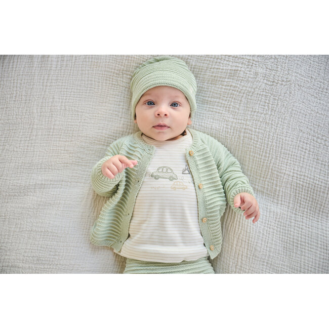 Petite Maison - Knitted Button Up Cardigan Kiki - Sea Foam