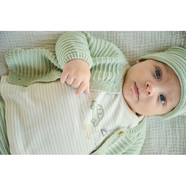 Petite Maison - Knitted Button Up Cardigan Kiki - Sea Foam