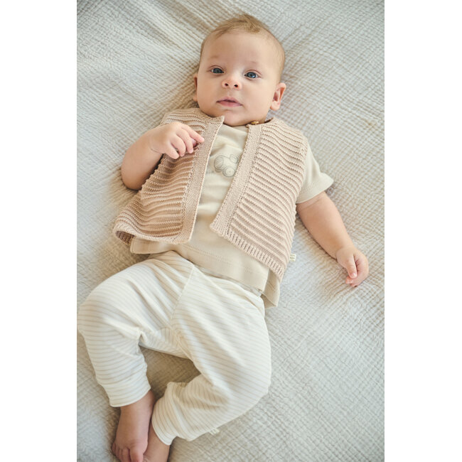 Petite Maison - Jersey Pants Button Sky - AOP Stripe