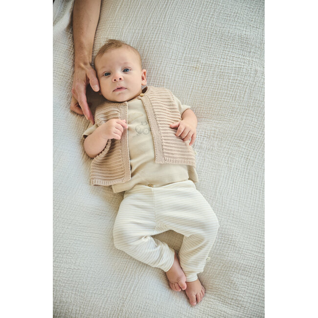 Petite Maison - Jersey Pants Button Sky - AOP Stripe