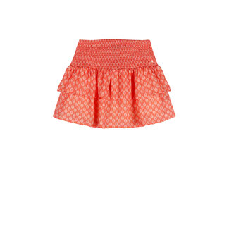 Nobell' NoBell' - Smocked Ruffled Skirt Nika - Orange Coral