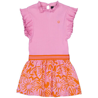 Quapi Quapi - Jurk Zafira - AOP Pink Blush Flower