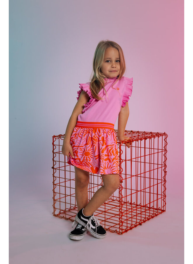 Quapi - Jurk Zafira - AOP Pink Blush Flower