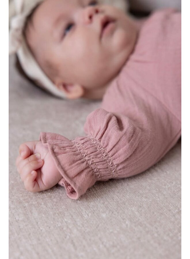 Feetje - Longsleeve Ruches Mauve - Starfish Wishes