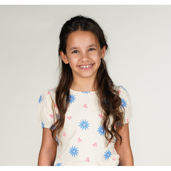 Moodstreet - Raglan AOP Top Alice - Warm White