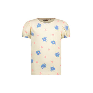 Moodstreet Moodstreet - Raglan AOP Top Alice - Warm White