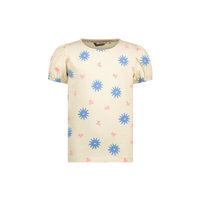 Moodstreet - Raglan AOP Top Alice - Warm White