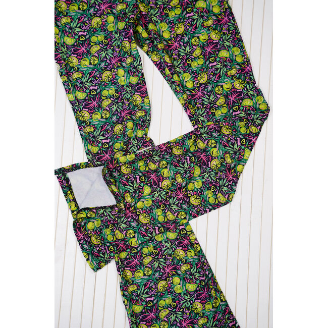B.Nosy - Flared Printed Pants Phoebe - Lemon AO