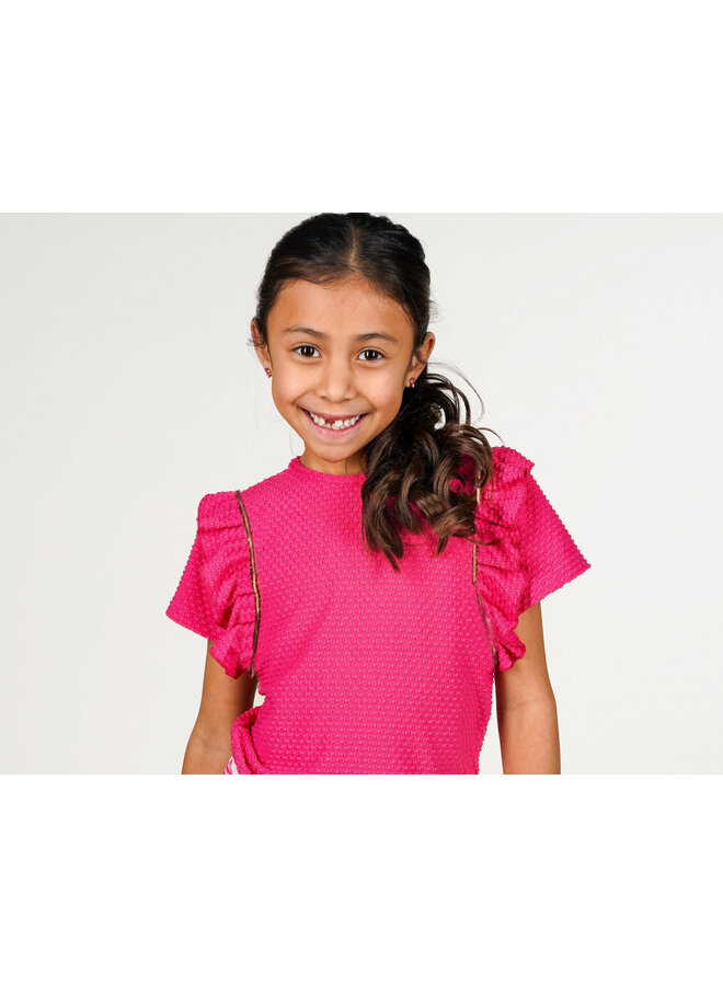 B.Nosy - Dotted Shirt Teddie - Fandango Pink