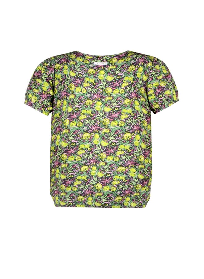 B.Nosy - Printed Top Tilda - Lemon AO