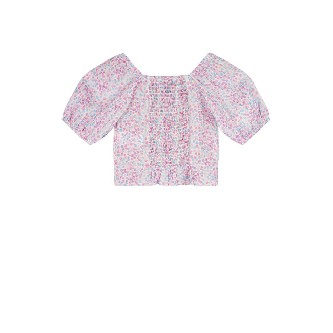 NoNo - Cropped AOP Blouse Tomas - Summer sky