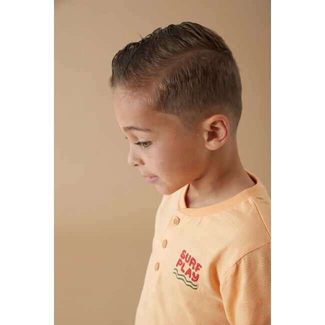 Sturdy - T-shirt Met Knopen Perzik - Happy Rio