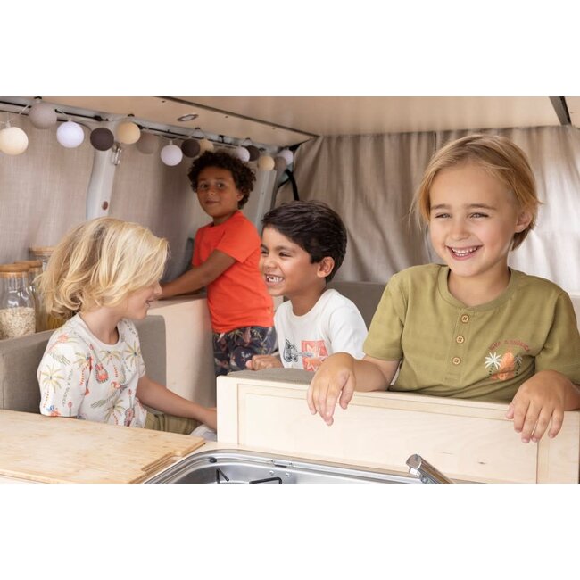 Sturdy - T-shirt Met Knopen Groen - Happy Rio