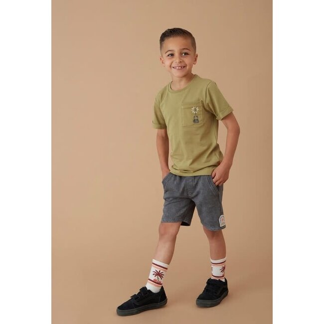 Sturdy - T-shirt Met Knopen Groen - Happy Rio