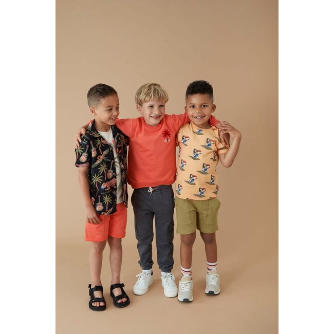 Sturdy - T-shirt AOP Perzik - Happy Rio