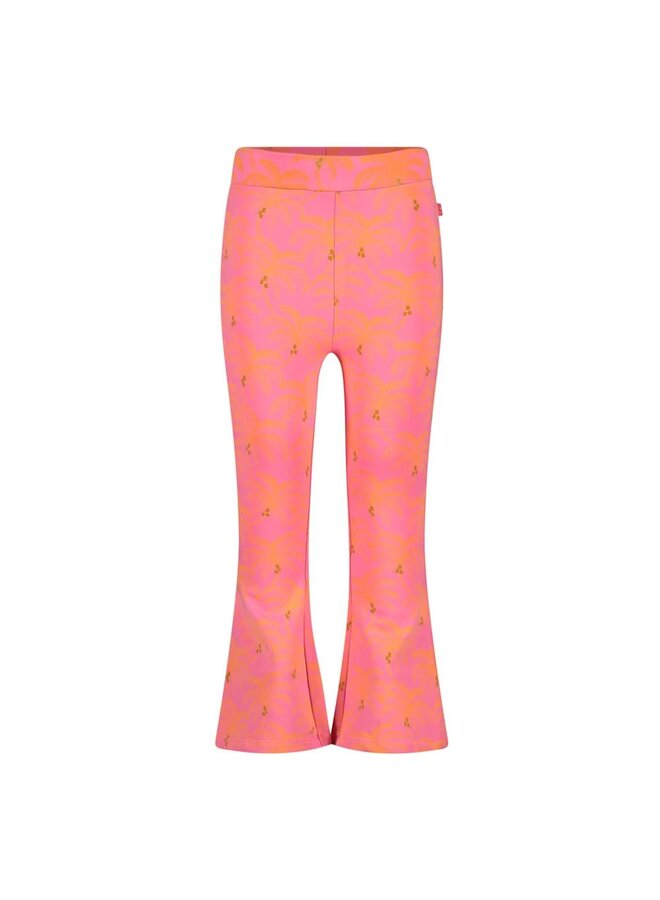 Jubel - Flared Broek AOP Roze - Samba Shake
