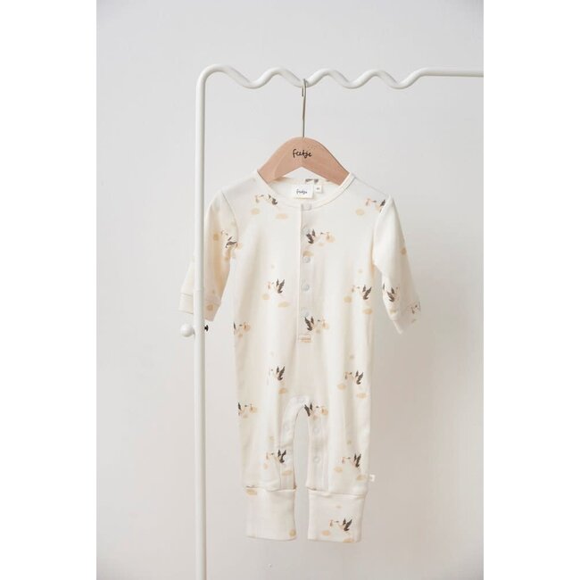 Feetje - Boxpak Omslagvoet AOP Rib Offwhite - Special Delivery