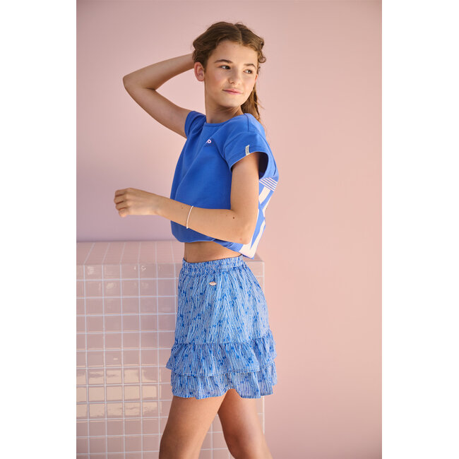 NoBell' - AOP Printed Skirt Naia - Nautical Blue