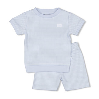 Feetje Feetje - Shortama Wafel Zomer Pyjama - Babyblue