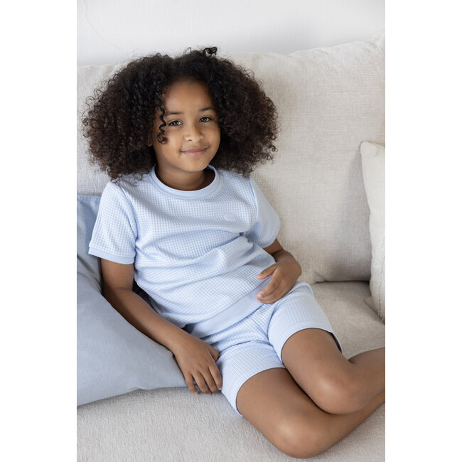 Feetje - Shortama Wafel Zomer Pyjama - Babyblue