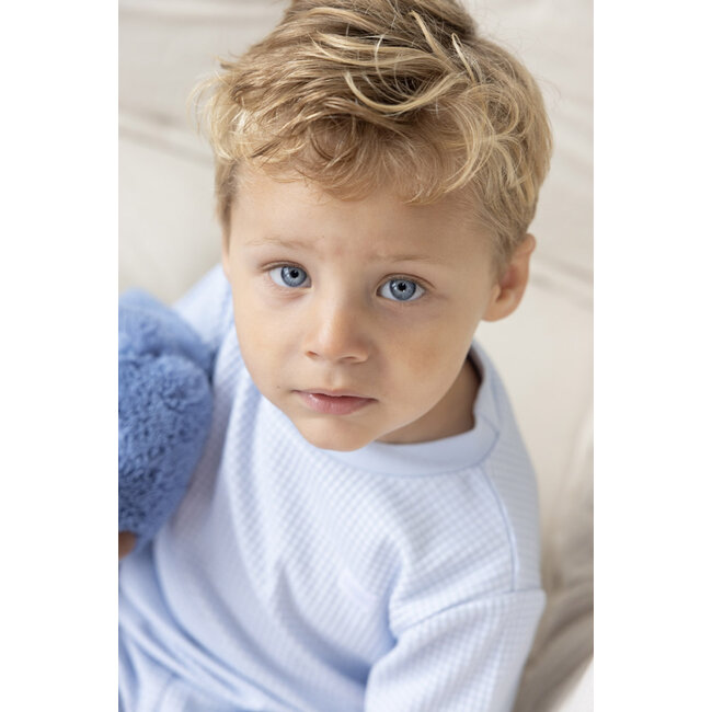 Feetje - Shortama Wafel Zomer Pyjama - Babyblue