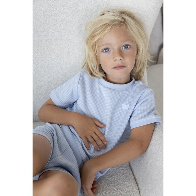Feetje - Shortama Wafel Zomer Pyjama - Babyblue