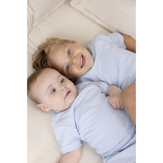 Feetje - Shortama Wafel Zomer Pyjama - Babyblue