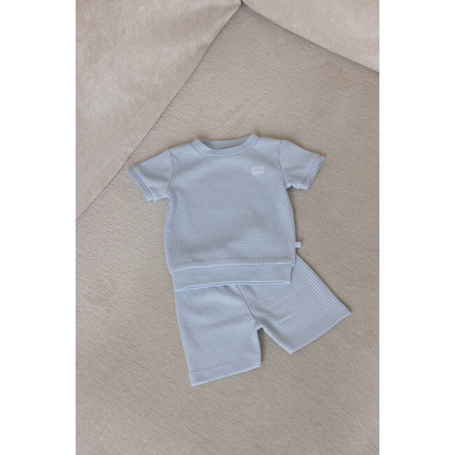Feetje - Shortama Wafel Zomer Pyjama - Babyblue