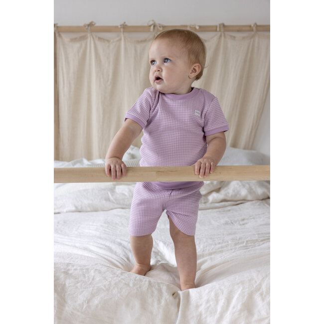 Feetje - Baby Shortama Wafel Zomer Pyjama - Lila