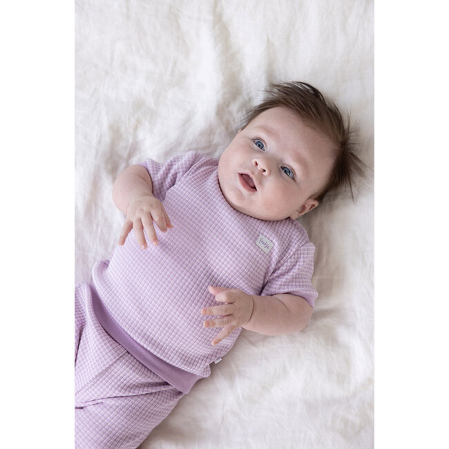 Feetje - Baby Shortama Wafel Zomer Pyjama - Lila
