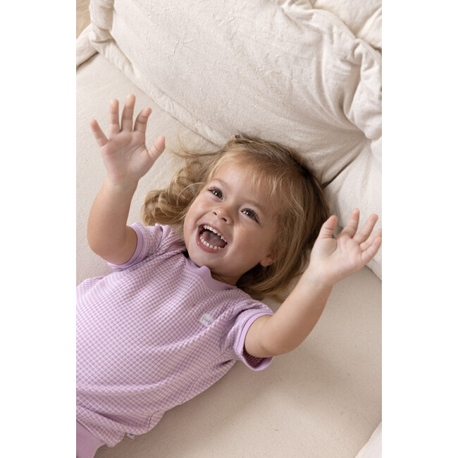 Feetje - Shortama Wafel Zomer Pyjama - Lila