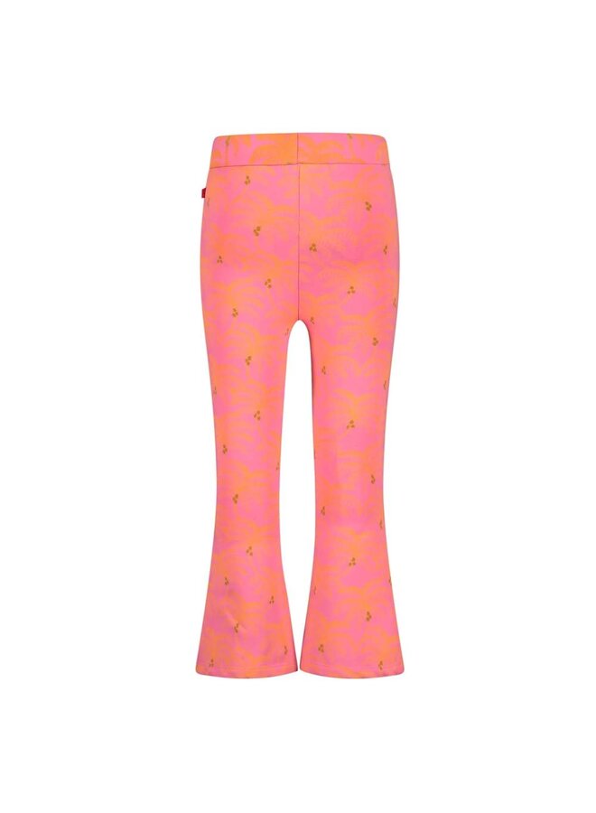 Jubel - Flared Broek AOP Roze - Samba Shake
