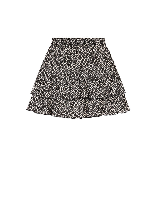 NoNo - AOP Skirt Naia - Pearled Ivory