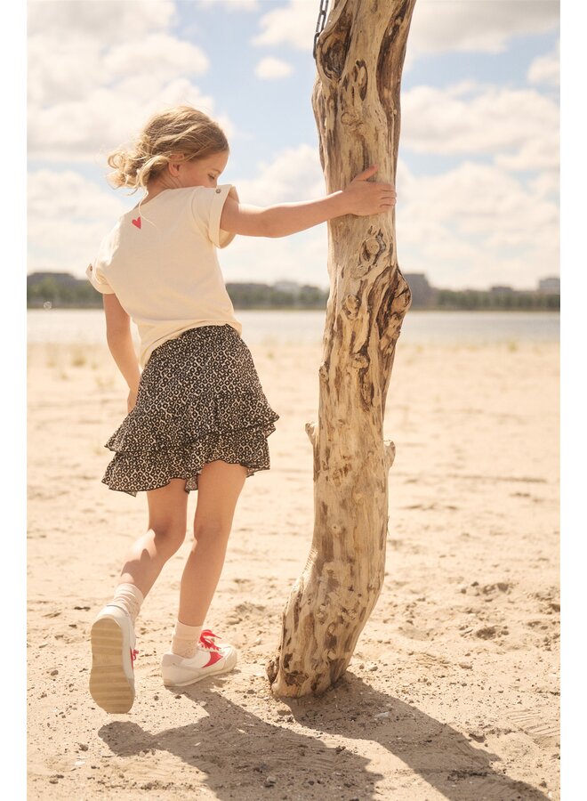 NoNo - AOP Skirt Naia - Pearled Ivory