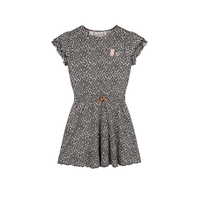 NoNo - AOP Dress Morly - Pearled Ivory