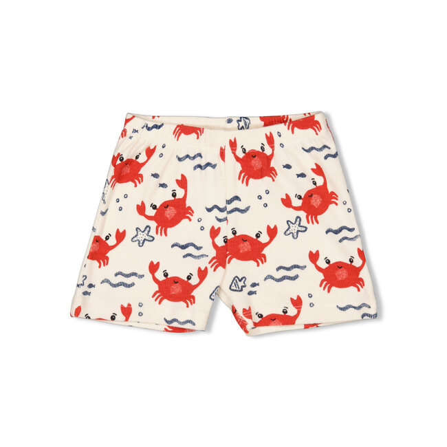 Feetje - Baby Shortama Zomer Pyjama Cooper Crab - Offwhite - Premium Summerwear