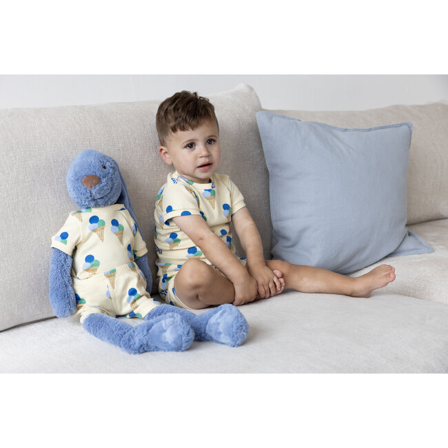 Feetje - Baby Shortama Zomer Pyjama Gino Gelato - Geel - Premium Summerwear