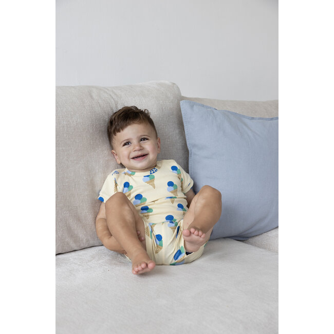 Feetje - Baby Shortama Zomer Pyjama Gino Gelato - Geel - Premium Summerwear