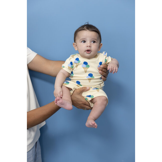 Feetje - Baby Shortama Zomer Pyjama Gino Gelato - Geel - Premium Summerwear