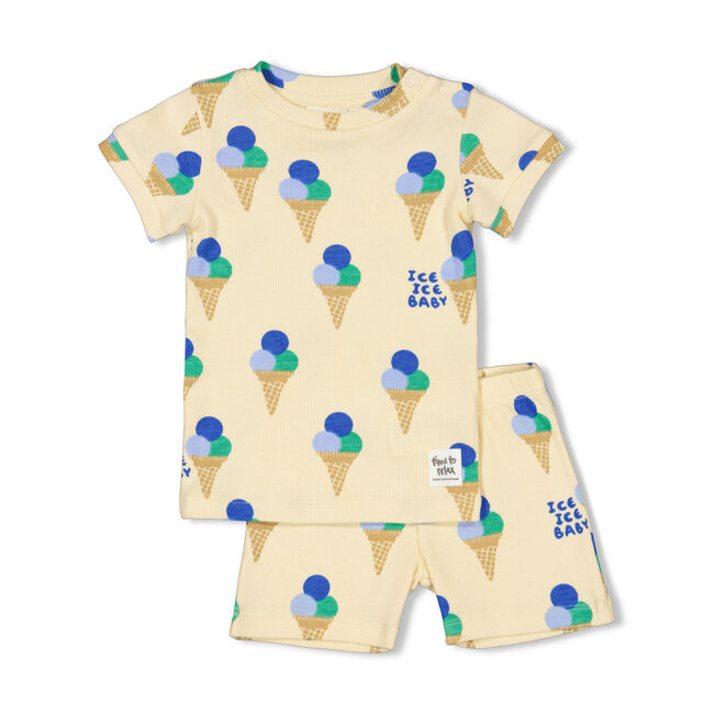 Feetje - Baby Shortama Zomer Pyjama Gino Gelato - Geel - Premium Summerwear