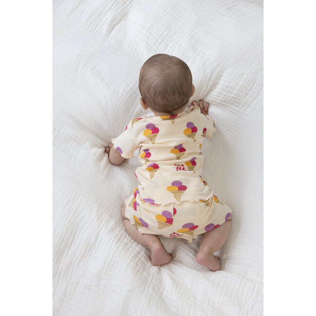 Feetje - Baby Shortama Zomer Pyjama Isa Icecream - Perzik - Premium Summerwear