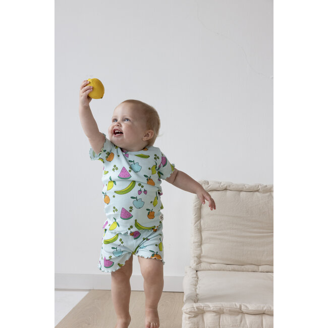 Feetje - Baby Shortama Zomer Pyjama Femmy Fruit - Mint - Premium Summerwear