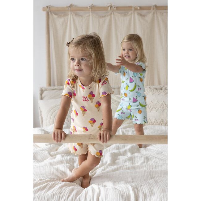 Feetje - Baby Shortama Zomer Pyjama Femmy Fruit - Mint - Premium Summerwear