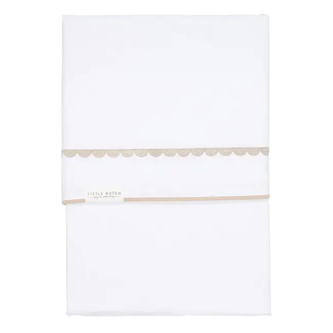 Little Dutch - Wieglaken Geborduurd - Beige