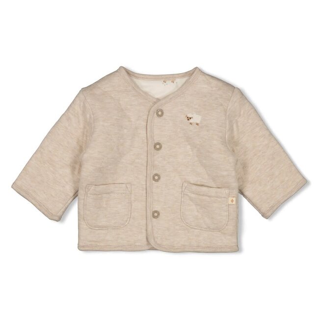 Feetje - Omkeerbaar Jasje Taupe Melange - Sleepy Sheepy