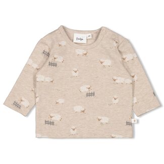 Feetje Feetje - Longsleeve AOP Taupe Melange - Sleepy Sheepy