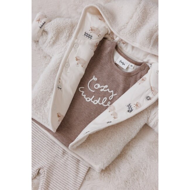 Feetje - Longsleeve Bruin Melange - Sleepy Sheepy