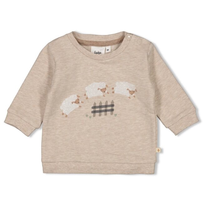 Feetje - Sweater Taupe Melange - Sleepy Sheepy