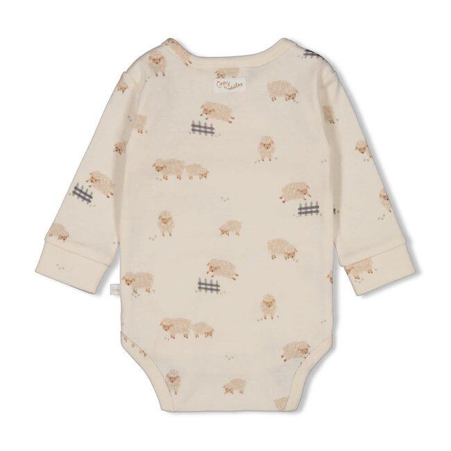 Feetje - Wikkelromper AOP Creme - Sleepy Sheepy