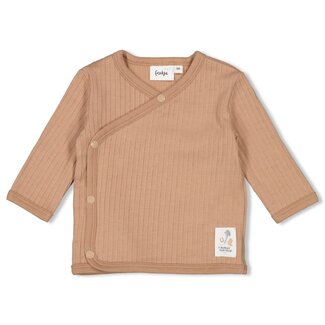 Feetje Feetje - Overslagshirt Rib Hazelnoot - Howdy